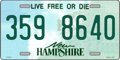 NH license plate 3598640