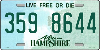 NH license plate 3598644