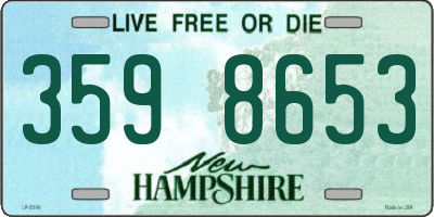 NH license plate 3598653