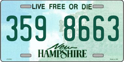 NH license plate 3598663