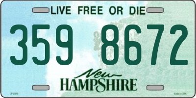 NH license plate 3598672
