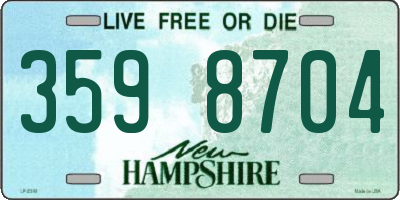 NH license plate 3598704