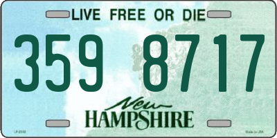 NH license plate 3598717