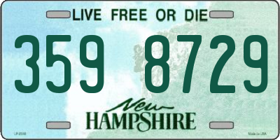 NH license plate 3598729