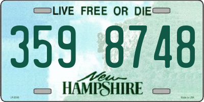 NH license plate 3598748