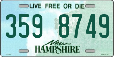 NH license plate 3598749
