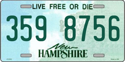 NH license plate 3598756