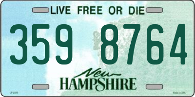NH license plate 3598764
