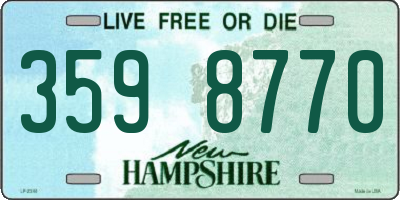 NH license plate 3598770