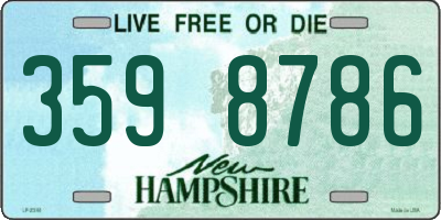 NH license plate 3598786