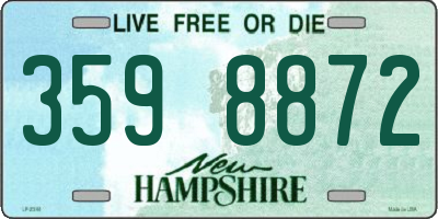 NH license plate 3598872