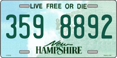 NH license plate 3598892