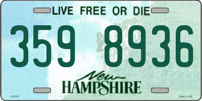 NH license plate 3598936