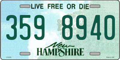 NH license plate 3598940