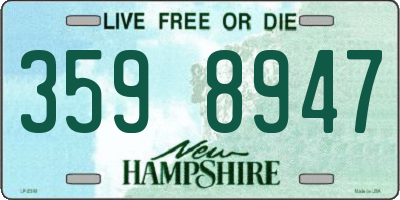 NH license plate 3598947