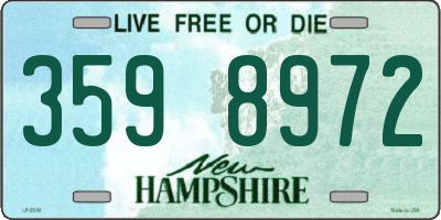 NH license plate 3598972