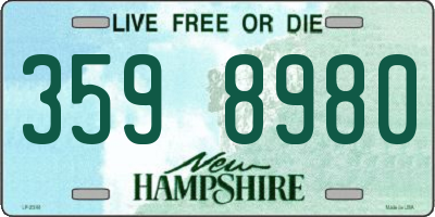 NH license plate 3598980