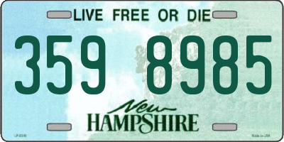 NH license plate 3598985