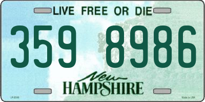 NH license plate 3598986