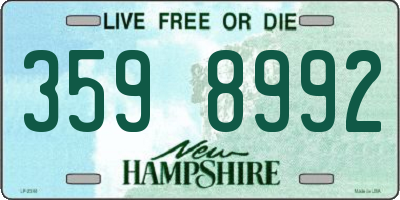 NH license plate 3598992