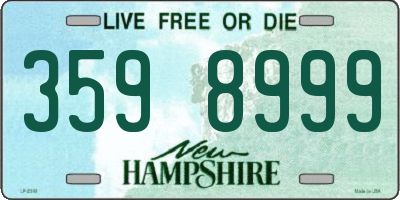 NH license plate 3598999