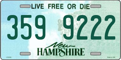 NH license plate 3599222