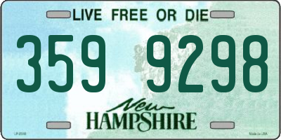 NH license plate 3599298