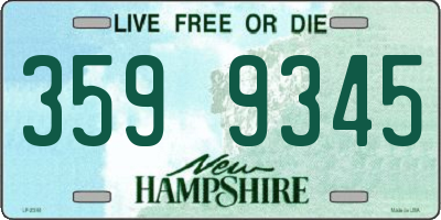 NH license plate 3599345
