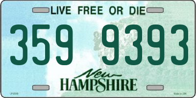 NH license plate 3599393