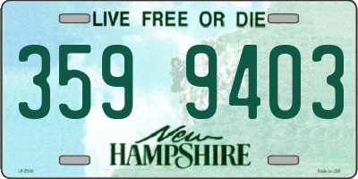 NH license plate 3599403
