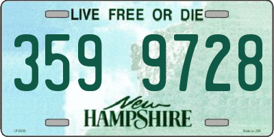 NH license plate 3599728