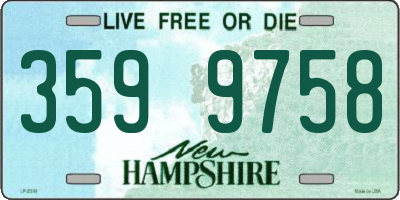 NH license plate 3599758