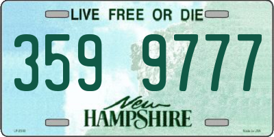 NH license plate 3599777