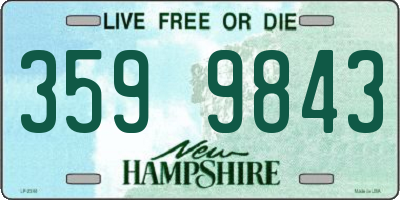 NH license plate 3599843