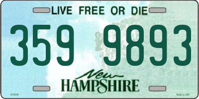 NH license plate 3599893