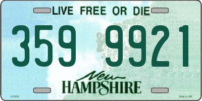 NH license plate 3599921