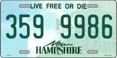 NH license plate 3599986