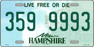 NH license plate 3599993