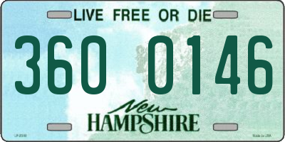 NH license plate 3600146