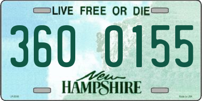 NH license plate 3600155