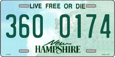 NH license plate 3600174