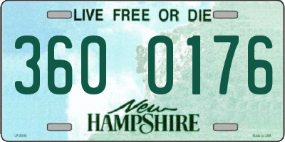 NH license plate 3600176