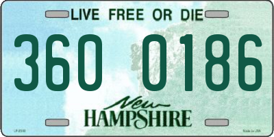 NH license plate 3600186