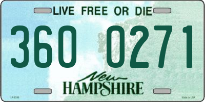 NH license plate 3600271