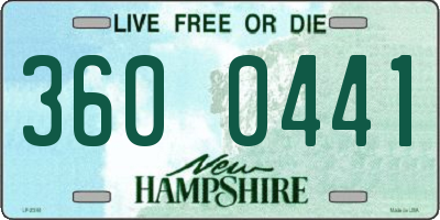 NH license plate 3600441