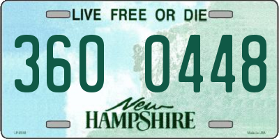 NH license plate 3600448