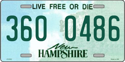 NH license plate 3600486