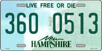 NH license plate 3600513
