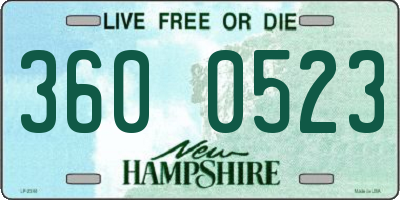 NH license plate 3600523