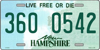 NH license plate 3600542